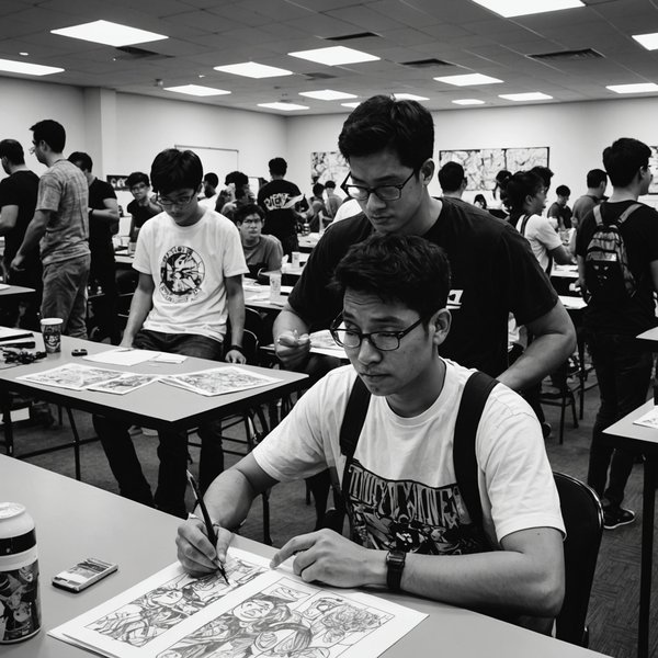 Quels sont les conseils pour organiser une compétition de dessin de bande dessinée en direct?